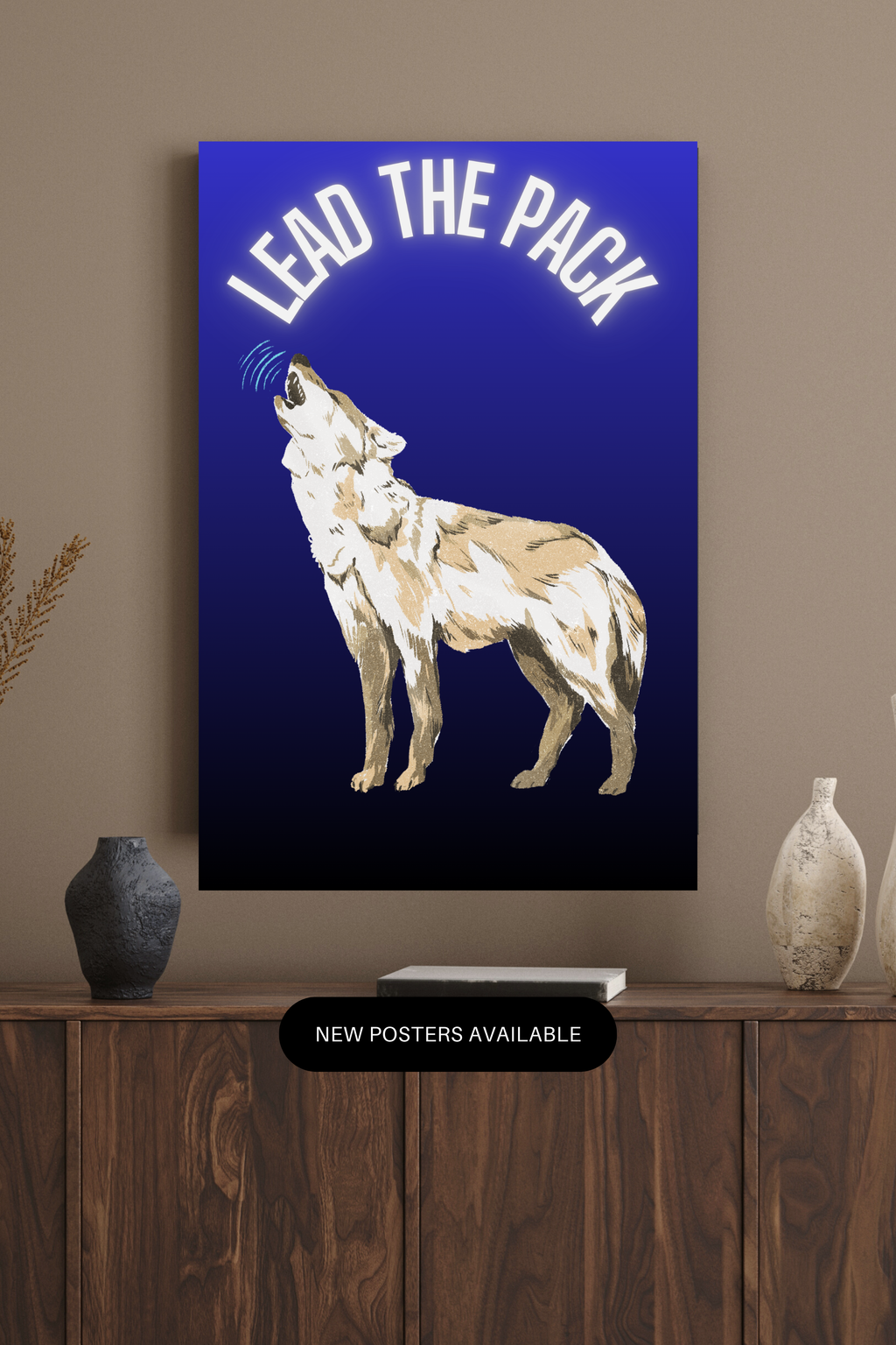 Lead the Pack – Neon Spirit Animal Wall Art (Digital Download)