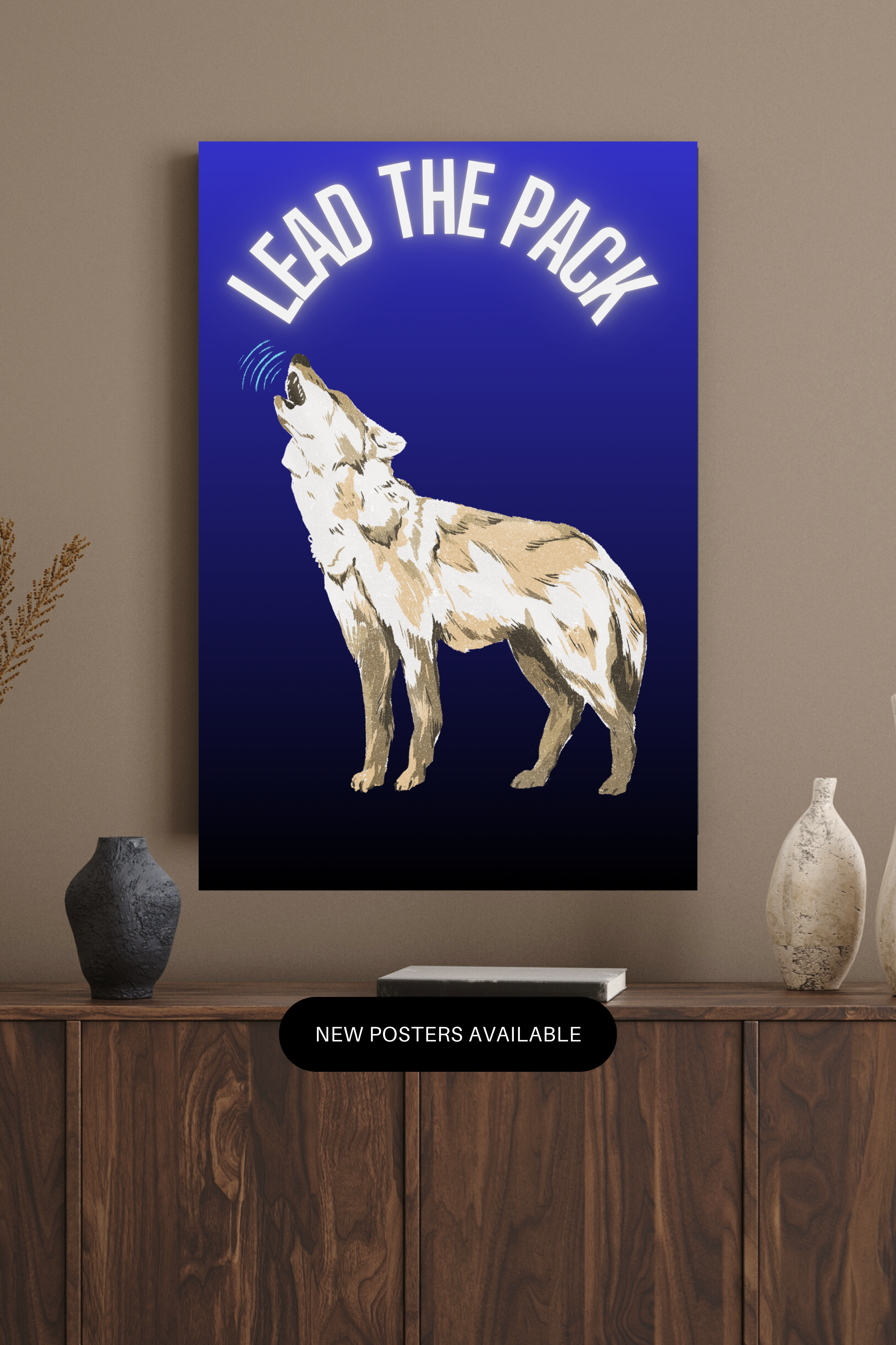 Lead the Pack – Neon Spirit Animal Wall Art (Digital Download)
